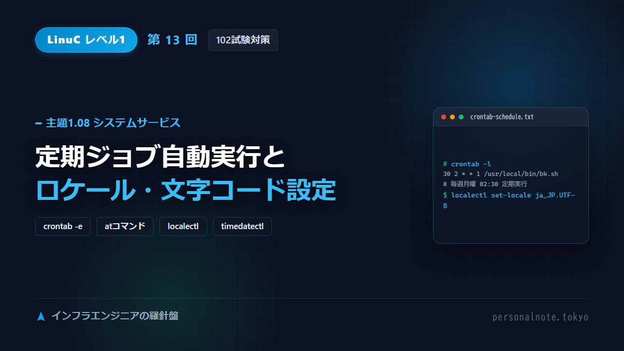LinuC Level 1 第13回 主題1.08 システムサービス