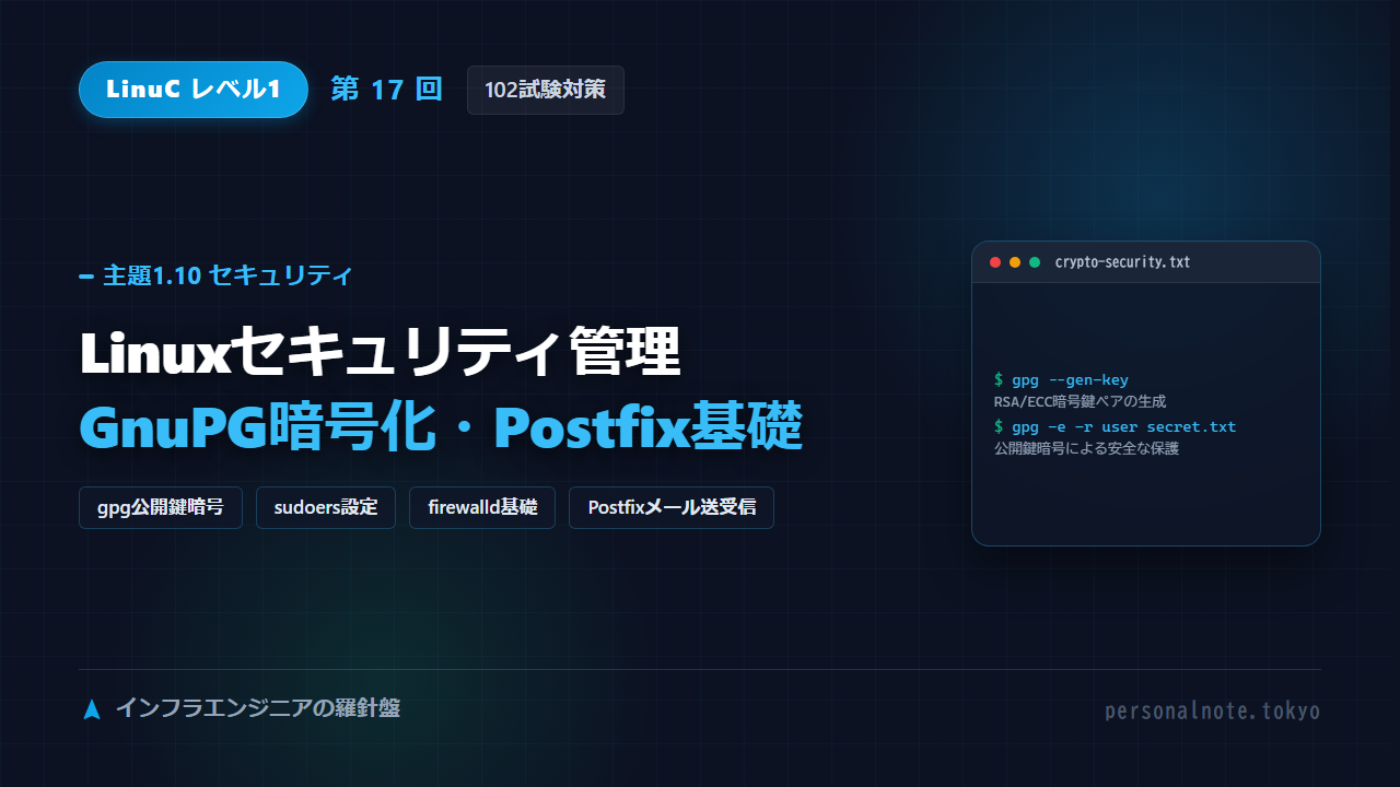LinuC Level 1 第17回 主題1.10 セキュリティ